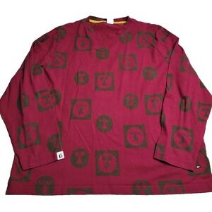 Fielder Bonobos Graphic Maroon Long Sleeve Men's XL‎